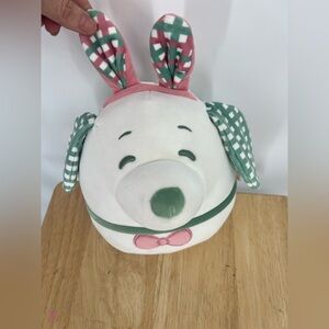 8" SNOOPY WITH BUNNY EARS EASTER SQUISHMALLOW